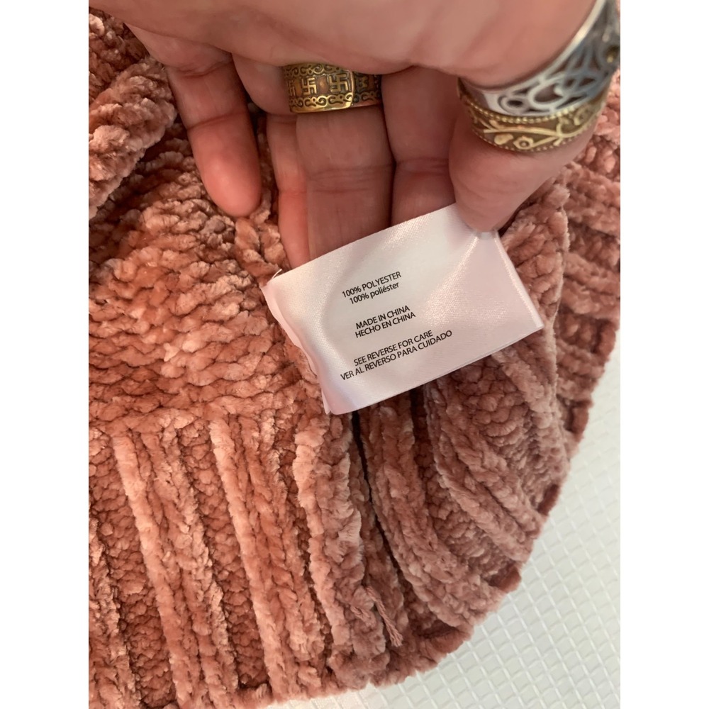 (A-16)Orvis Chenille Sweater Women Small Pink‎ Crewneck Soft Cozy Pullover - Picture 9 of 9